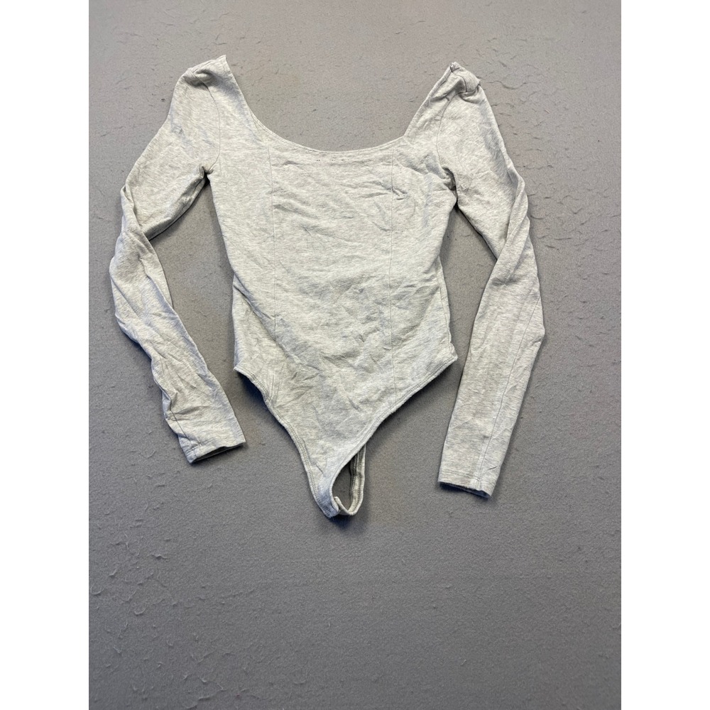 Abercrombie & Fitch Bodysuit Jersey Light Gray XS Womens